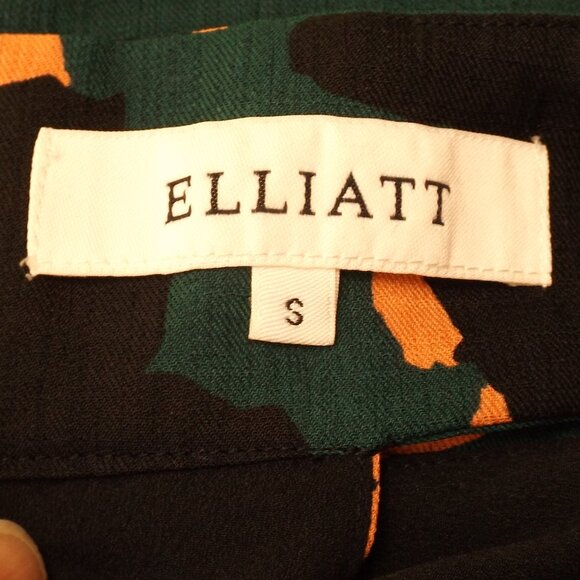 ELLIATT Top, S, One Shoulder, High Collar, Green Camo/Leopard, Long sleeve - Picture 11 of 13